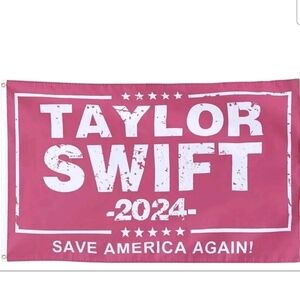 Pink 2024 Campaign Flag - Bold White Text